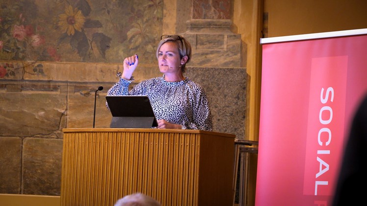 På Socialpædagogernes Socialpolitisk Topmøde 25. august var Pernille Rosenkrantz-Theil med til at sætte socialpolitik på dagsordenen.