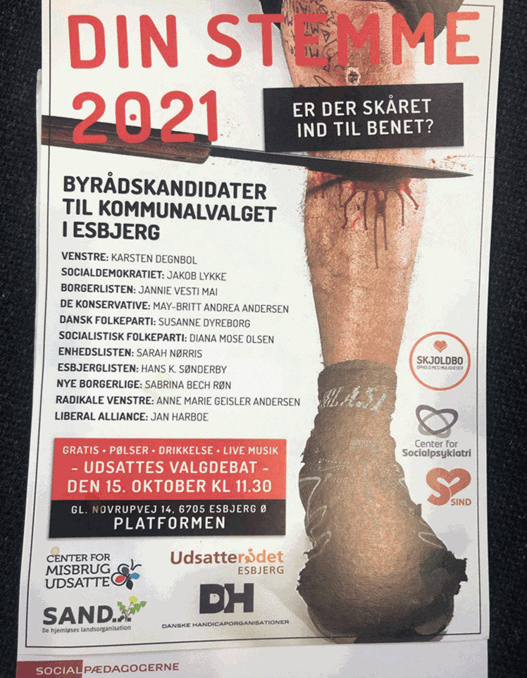 Flere organisationer og arbejdspladser stod bag den valgdebat for 'stemmer på kanten', der blev afholdt i Esbjerg fredag den 15. oktober.
